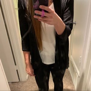 NWOT 2X Black Love on a hanger knit cardigan